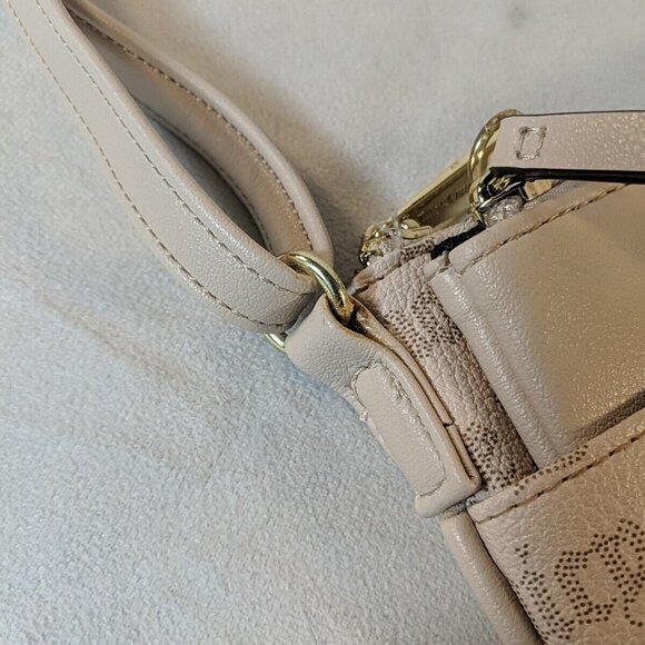 Juicy Couture Pink Beige Cream Shoulder Purse Bag wallet pouch insert Gold Y2K - Picture 16 of 16